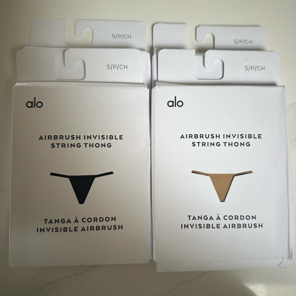 Alo Airbrush Invisible String Thong Set
